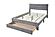 F9657Q Queen Bed - Light Gray Corduroy w/Under Dreawer by Poundex