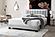 F9661Q Queen Bed - Light Gray Wool Fabric w/Built In Led Lights by Poundex