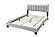 F9661Q Queen Bed - Light Gray Wool Fabric w/Built In Led Lights by Poundex