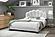 F9663Q Queen Bed - White Wool Fabric w/Built In Led Lights by Poundex