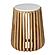 Brixton White Marble Wood End Table by Primo