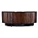 Pierre 35 in. Black Marble Wood Drum Coffee Table by Primo