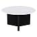 Pearce 31 in. Mable Topped Pedestal Coffee Table by Primo