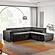 Hazell 97 in. 3-Piece Brown Corner Sleeper Sectional with Storage Ottoman / Adj. Backrest by Primo