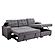 Belmont 96 in. Tufted Grey Right Facing Chaise Sleeper Sectional with Storage by Primo
