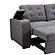 Belmont 96 in. Tufted Grey Right Facing Chaise Sleeper Sectional with Storage by Primo