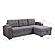 Belmont 96 in. Tufted Grey Right Facing Chaise Sleeper Sectional with Storage by Primo