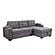 Belmont 96 in. Tufted Grey Right Facing Chaise Sleeper Sectional with Storage by Primo