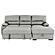 Gallo 93 in. Grey 2-Piece Right Facing Chaise Sleeper Sofa with Storage & Cupholder by Primo