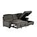 Jordan 93 in. Brown Right Facing Chaise Sleeper Sectional with Storage by Primo