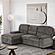 Jordan 93 in. Brown Right Facing Chaise Sleeper Sectional with Storage by Primo