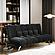 Wallace 75 in. Black Klik Klak Sleeper Sofa Bed by Primo