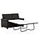 Kensington Dark Grey 54 in. Convertible Twin Sleeper Sofa with USB Ports by Primo
