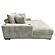 Cocoon Taupe Oversized Cuddler Chaise with Cupholder and USBs by Primo