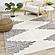 Pascal Cream Grey Inverted Diamond Pattern Rug by Kalora