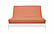Premium Solid Coral Futon Cover by Prestige