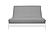 Premium Solid Light Gray Futon Cover by Prestige
