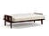 Futon Set - Queen Size - Capri Rosewood Frame, Mattress w/Removable Solid Cover