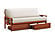 Futon Set - Full Size - Capri Chesapeake Frame, Mattress w/Removable Solid Cover