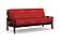 Futon Set - Full Size - Capri Rosewood Frame, Mattress w/Removable Solid Cover