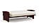 Futon Set - Full Size - Kingston Rosewood Frame, Mattress w/Removable Solid Cover