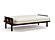 Premium Futon Set - Full Size - Monterey Java Frame, Mattress w/Removable Suede Cover