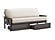 Futon Set - Full Size - Monterey Rustic Gray Frame, Mattress w/Removable Solid Cover