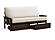 Futon Set - Queen Size - Monterey Java Frame, Mattress w/Removable Solid Cover