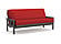 Futon Set - Full Size - Monterey Rustic Gray Frame, Mattress w/Removable Solid Cover