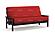 Futon Set - Queen Size - Monterey Java Frame, Mattress w/Removable Solid Cover