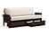 Futon Set - Full Size - Prima Java Frame, Mattress w/Removable Solid Cover