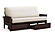 Futon Set - Queen Size - Prima Java Frame, Mattress w/Removable Solid Cover