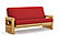 Futon Set - Queen Size - Tudor Urban Oak Frame, Mattress w/Removable Solid Cover