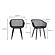 Piazza Outdoor Chair Black (Set of 2) by Moe's Home Collection