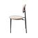 Euston Modern Velvet Dining Chair with Grey Steel Frame, Set of 2, Beige by LeisureMod