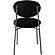 Euston Modern Velvet Dining Chair with Grey Steel Frame, Set of 4, Black by LeisureMod