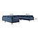 Serena Blue Velvet U-Sectional by TOV Furniture