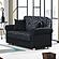Rio Black Convertible Loveseat by Casamode
