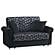 Rio Black Convertible Loveseat by Casamode