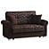 Rio Brown Convertible Loveseat by Casamode