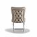 Royal Velvet Beige/Silver Accent Chair (Set of 2) by Casamode