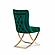 Royal Velvet Green/Gold Accent Chair (Set of 2) by Casamode