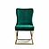 Royal Velvet Green/Gold Accent Chair (Set of 2) by Casamode