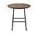 Rossmore - Black Base Side Table - Walnut Top, Walnut by LeisureMod