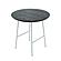 Rossmore - White Base Side Table - Black Top, Black by LeisureMod