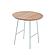 Rossmore - White Base Side Table - Natural Top, Natural Wood by LeisureMod