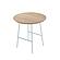 Rossmore - White Base Side Table - Natural Top, Natural Wood by LeisureMod