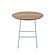 Rossmore - White Base Side Table - Natural Top, Natural Wood by LeisureMod