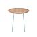 Rossmore - White Base Side Table - Natural Top, Natural Wood by LeisureMod