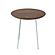 Rossmore - White Base Side Table - Walnut Top, Walnut by LeisureMod